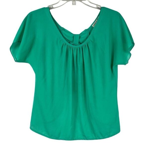 A’gaci Women’s Thin Short Sleeve Bow Back Closure Blouse - Picture 1 of 10